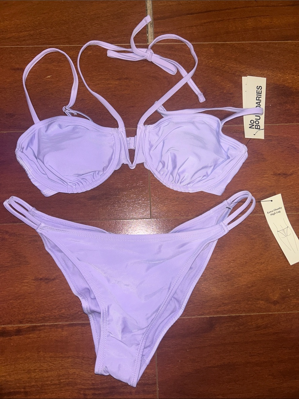 No Boundaries Light Lavender Two-Piece Underwire Bikini